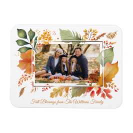 Elegante Family Erntedank Foto Herbstlaube Magnet