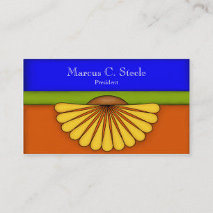 Elegante Fan Blume Business Card Visitenkarte