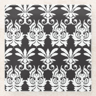 Elegante Fanmotive in Golden Art Deco. Glasuntersetzer