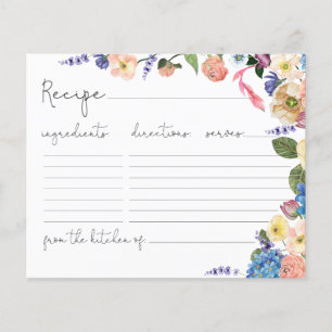 Elegante Fantastische Brautparty Rezept Karte