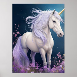 Elegante Fantasy Magical Unicorn Poster
