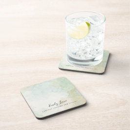 Elegante Farbe des grünen Wassers Getränkeuntersetzer