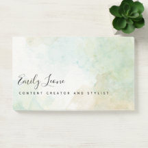 Elegante Farbe Grün Wasserfarbe Post-It-Notizen