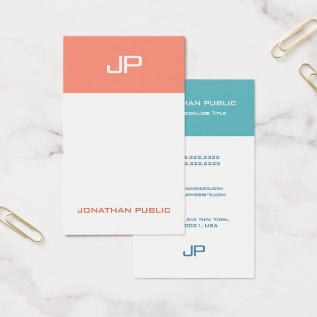 Elegante Farben Elite Design Modernes Monogramm (Büro)