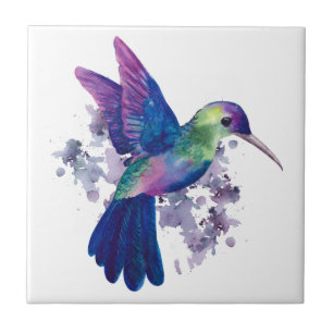 Elegante Farben Hummingbird Wasserfarbe Fliese