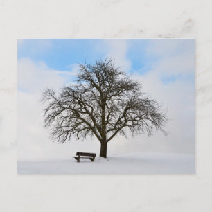 Elegante farbenfrohe Baum-Reisepostkarte Feiertagspostkarte