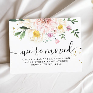 Elegante farbenfrohe Blume Ankündigungspostkarte