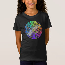 Elegante, farbenfrohe Blume des Libellen T-Shirt