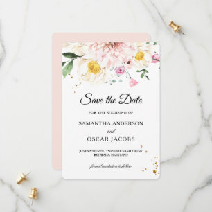 Elegante farbenfrohe Blume  Save The Date