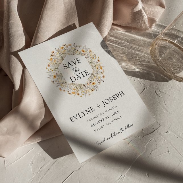 Elegante farbenfrohe Blumen Moderne, einzigartige  Save The Date (Von Creator hochgeladen)