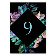 Elegante farbenfrohe Blumen schwarze Hochzeit