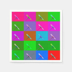 Elegante farbenfrohe Daisy-Plätze, lustige Blumen Serviette