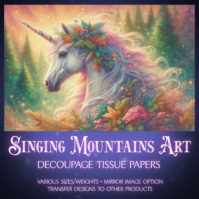 Elegante Farbenfrohe Einhorn Seidenpapier (Von Creator hochgeladen)
