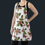 Elegante farbenfrohe Heilige Weihnachten Schürze<br><div class="desc">Elegante,  festliche und farbenfrohe traditionelle Feiertage mit lebhaften roten und grünen Kleider von Weihnachten heilig auf weißem Hintergrund.</div>