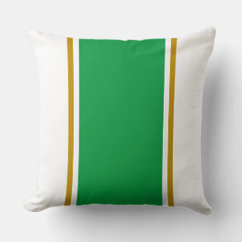 Elegante farbenfrohe, hellgrüne, weiße, braune Str Kissen
