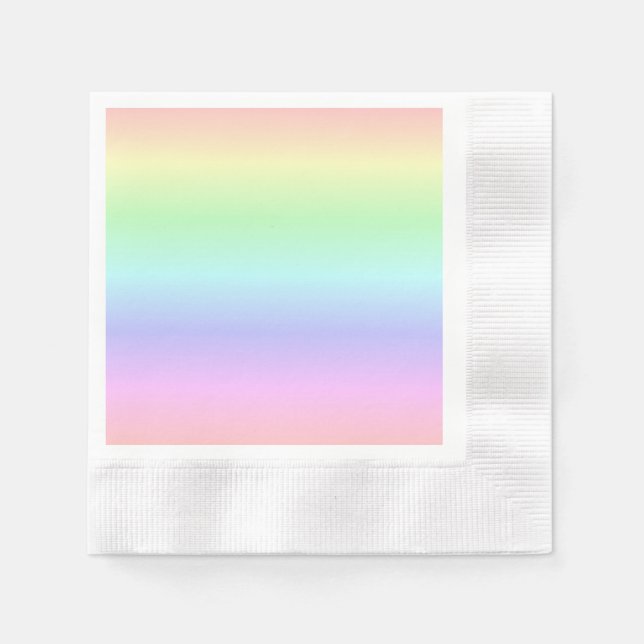 Elegante Farbenfrohe Regenbogenfarben Leichte Weic Serviette (Vorderseite)