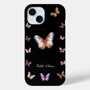 Elegante farbenfrohe Schmetterlinge Custom Monogra Case-Mate iPhone Hülle