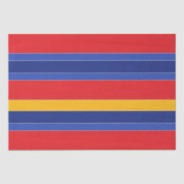 Elegante farbenfrohe Streifen, Rot-Blau-Gelb und S Seidenpapier