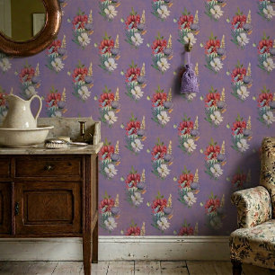 Elegante farbenfrohe Wildblumen auf trostlosen Lil Tapete