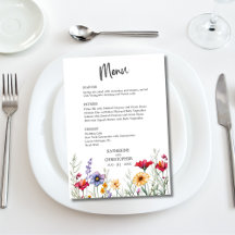 Elegante farbenfrohe Wildblumen Hochzeit