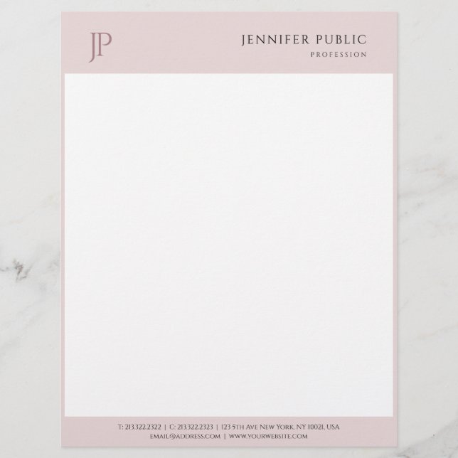 Elegante Farbharmonie-Minimalistische Briefbogen (Vorderseite)
