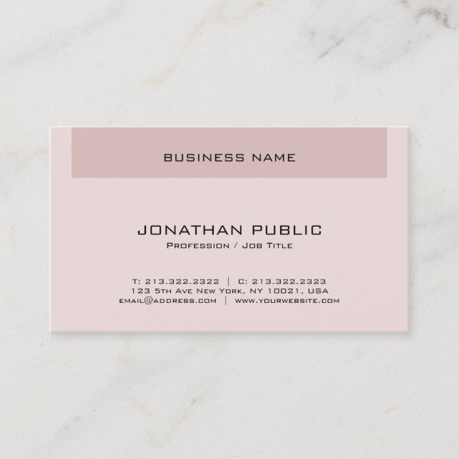 Elegante Farbharmonie Moderne, einfach Beruflich Visitenkarte (Vorderseite)