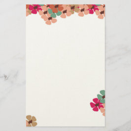 Elegante farbige Blumen-Grußkarte Briefpapier