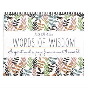 Elegante Farbige Inspirationsquelle Blumenzitat 20 Kalender