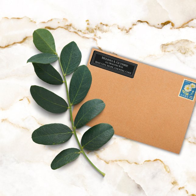 Elegante farbige Umrandung personalisierte schwarz (Von Creator hochgeladen)