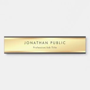 Elegante Faux-Gold-Moderne-Professional-Vorlage Türschild