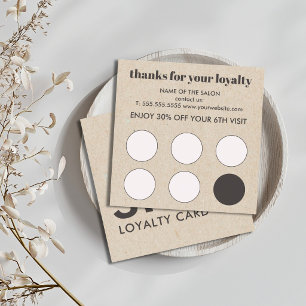 Elegante Faux-Kraft-Bold-Skincare Treuekarte