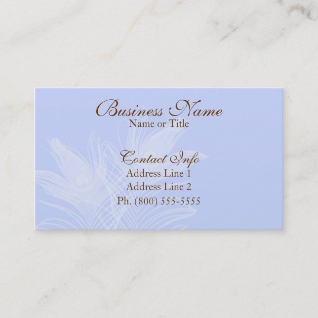 Elegante Feathers Business Cards Visitenkarte (Vorderseite)