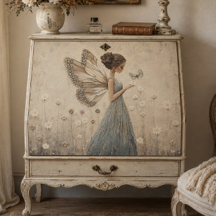 Elegante Feen- und Schmetterlings-Mosaik-Fantasy-D Seidenpapier