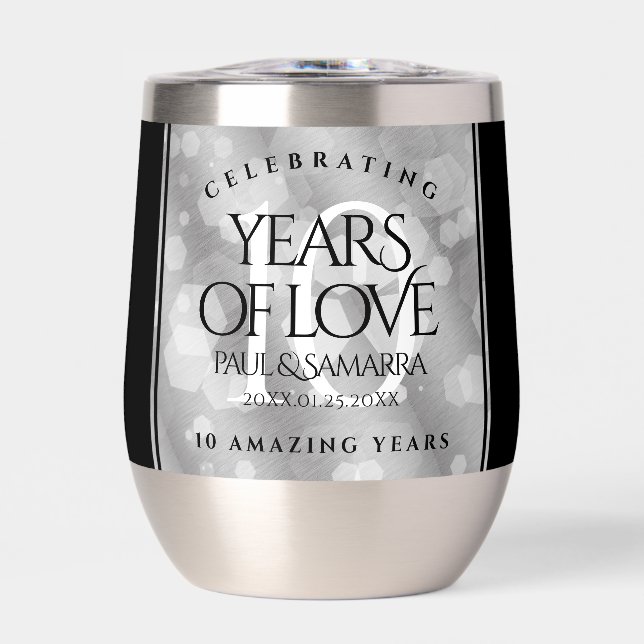 Elegante Feier zum 10. Geburtstag von Zinn (Vorderseite)