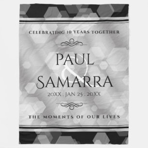 Elegante Feier zum 10. Geburtstag von Zinn Fleecedecke