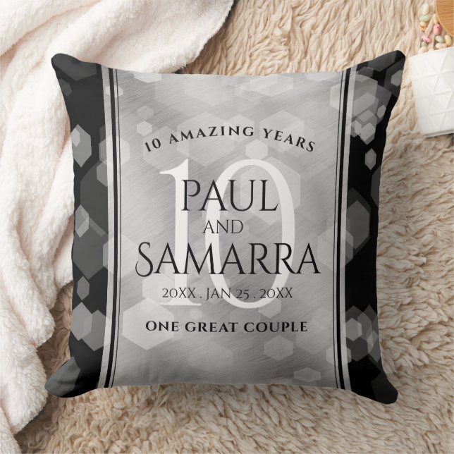 Elegante Feier zum 10. Geburtstag von Zinn Kissen (Decke)