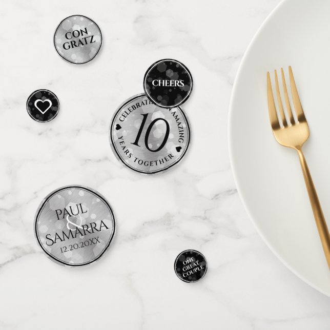 Elegante Feier zum 10. Geburtstag von Zinn Konfetti (Gruppe)