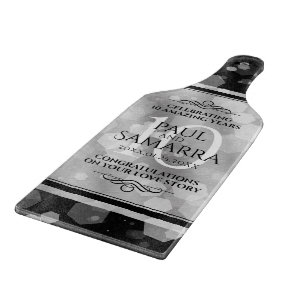 Elegante Feier zum 10. Geburtstag von Zinn Schneidebrett