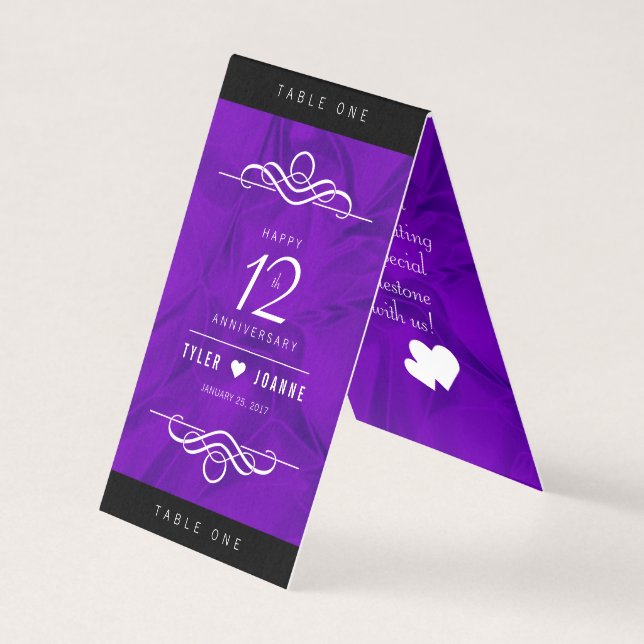 Elegante Feier zum 12. Geburtstag der Seidenhochze (Vorderseite)