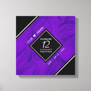 Elegante Feier zum 12. Geburtstag der Seidenhochze Leinwanddruck