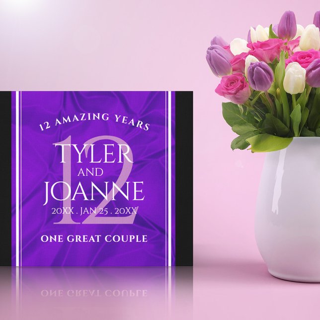 Elegante Feier zum 12. Geburtstag der Seidenhochze Leinwanddruck (Von Creator hochgeladen)