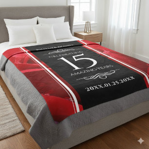 Elegante Feier zum 15. Rose Fleecedecke