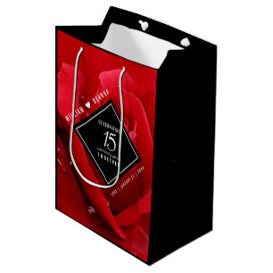 Elegante Feier zum 15. Rose Mittlere Geschenktüte