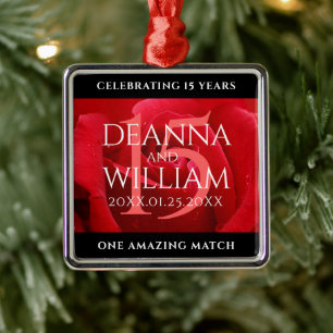 Elegante Feier zum 15. Rose Ornament Aus Metall