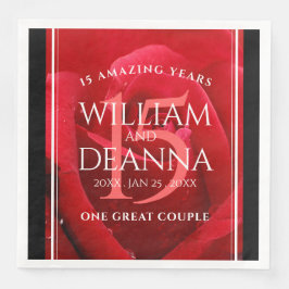 Elegante Feier zum 15. Rose Serviette