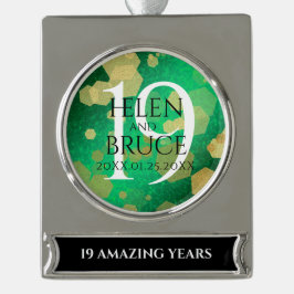 Elegante Feier zum 19. Jadefest zum Jahrestag der  Banner-Ornament Gold