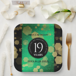 Elegante Feier zum 19. Jadefest zum Jahrestag der Pappteller