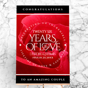 Elegante Feier zum 26. Rose Acrylschild