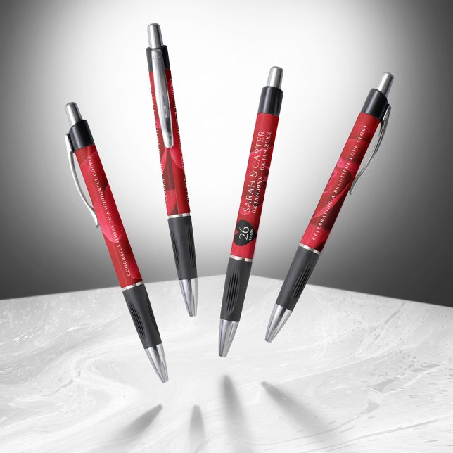 Elegante Feier zum 26. Rose Kugelschreiber (Elegant 26th Rose Wedding Anniversary Pen Cover Photo)