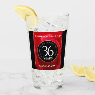Elegante Feier zum 36. Rose Glas